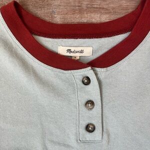 Madewell Women’s Henley Ringer Tee - Medium